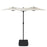 Parasol dubbel 316x240 cm zandwit