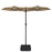 Parasol dubbel 316x240 cm taupe