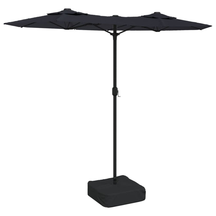 Parasol dubbel 316x240 cm zwart