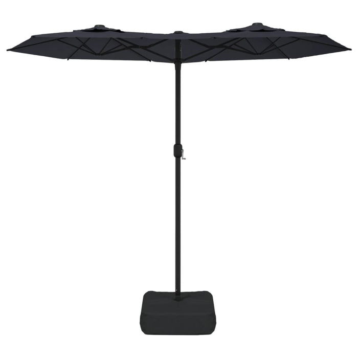 Parasol dubbel 316x240 cm zwart