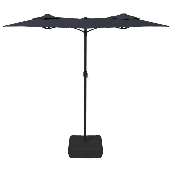 Parasol dubbel 316x240 cm zwart