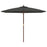 Parasol met houten paal 299x240 cm antracietkleurig