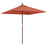 Parasol met houten paal 198x198x231 cm terracottakleurig