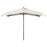 Parasol met houten paal 300x300x273 cm zandkleurig