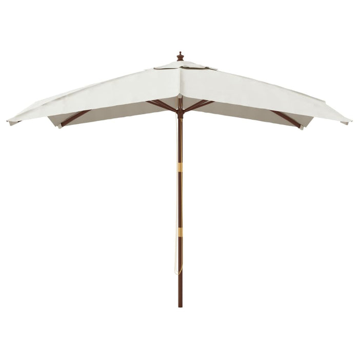 Parasol met houten paal 300x300x273 cm zandkleurig