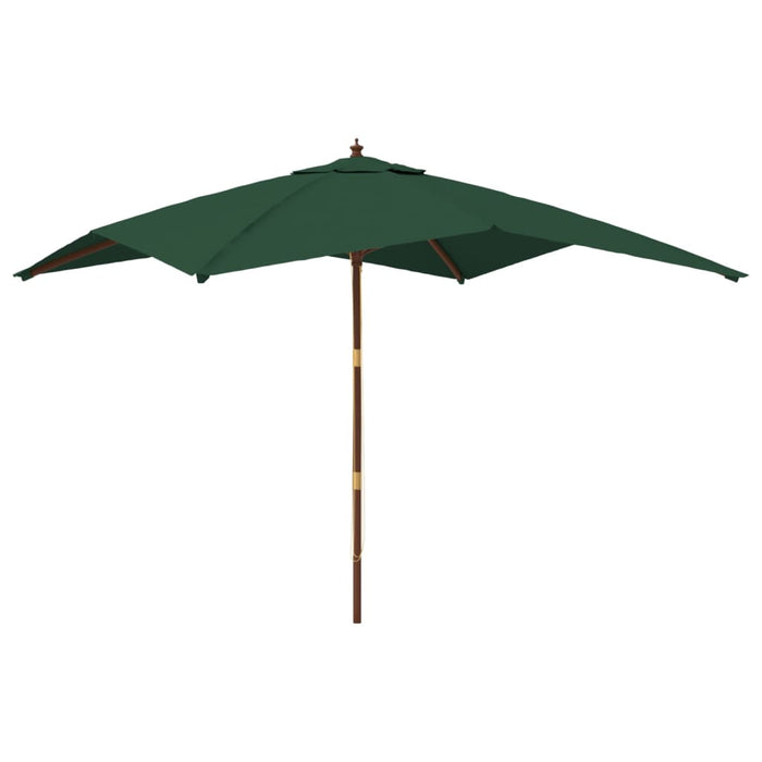 Parasol met houten paal 300x300x273 cm groen