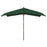 Parasol met houten paal 300x300x273 cm groen