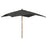 Parasol met houten paal 300x300x273 cm antracietkleurig