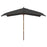 Parasol met houten paal 300x300x273 cm antracietkleurig