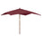 Parasol met houten paal 300x300x273 cm bordeauxrood