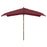 Parasol met houten paal 300x300x273 cm bordeauxrood