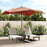 Parasol met houten paal 300x300x273 cm terracottakleurig