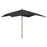 Parasol met houten paal 300x300x273 cm zwart