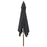 Parasol met houten paal 300x300x273 cm zwart