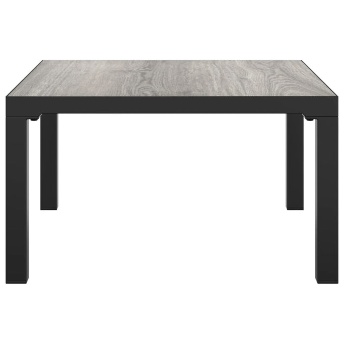 Salontafel tuin 55x55x31 cm DPC en staal grijs