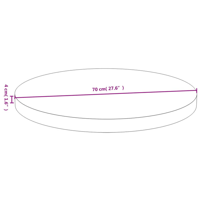 Tafelblad Ø 70x4 cm bamboe