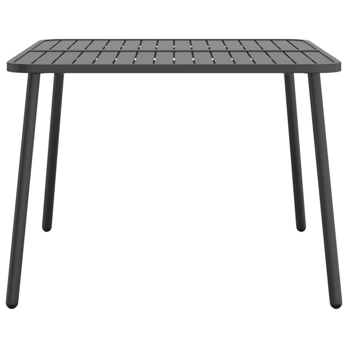 Tuintafel 100x100x71 cm staal antracietkleurig