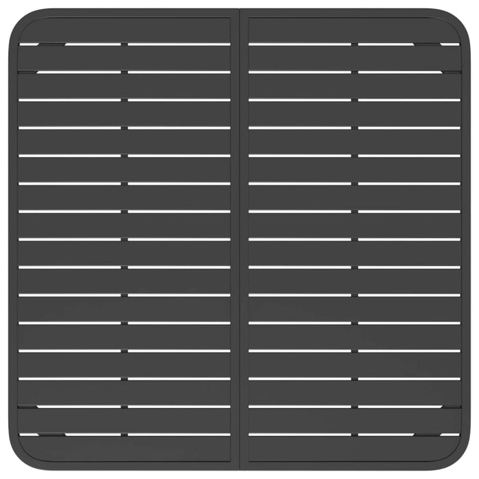 Tuintafel 100x100x71 cm staal antracietkleurig