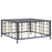 Tuintafel 70x70x34 cm poly rattan antracietkleurig