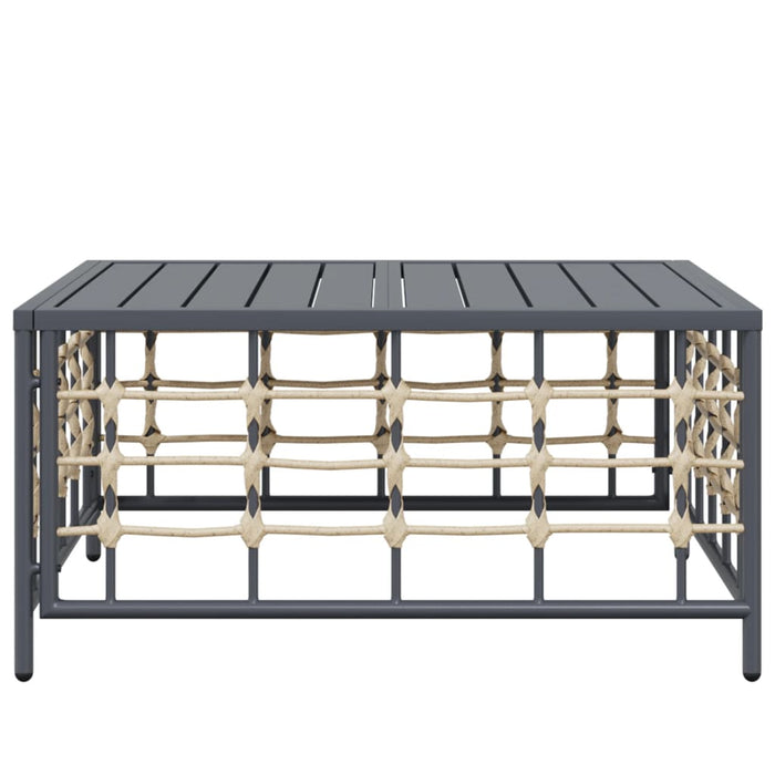 Tuintafel 70x70x34 cm poly rattan antracietkleurig