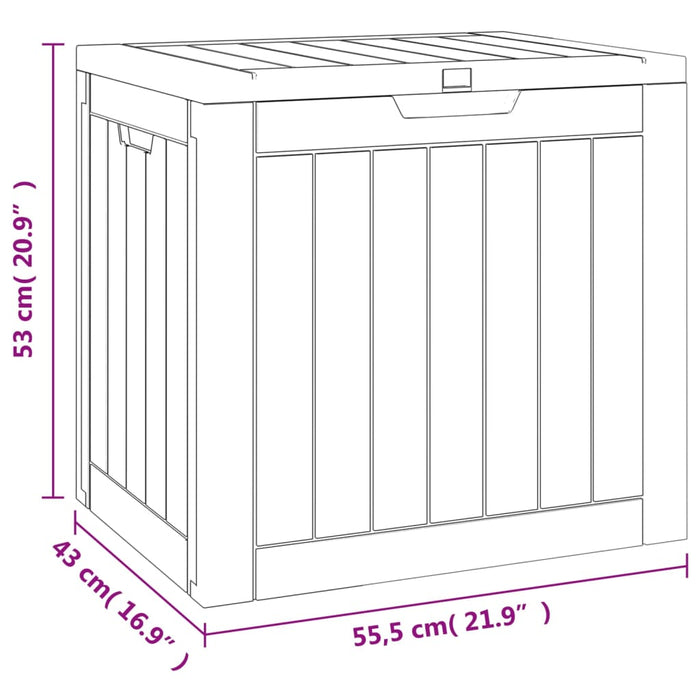 Tuinbox 55,5x43x53 cm polypropeen lichtbruin