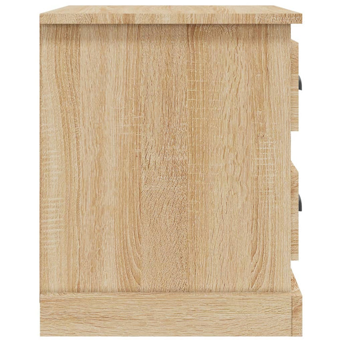 Nachtkastje 39x39x47,5 cm bewerkt hout sonoma eikenkleurig