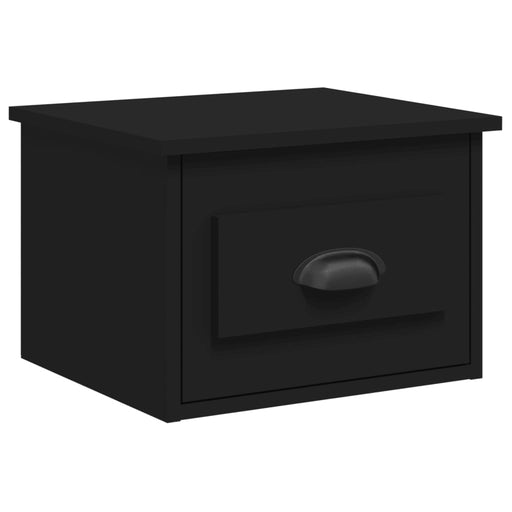 Nachtkastje wandgemonteerd 41,5x36x28 cm zwart
