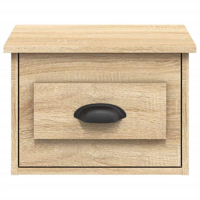 Nachtkastjes 2 st wandgemonteerd 41,5x36x28 cm sonoma eiken