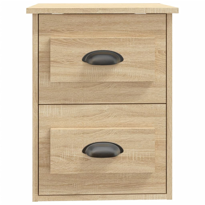 Nachtkastjes 2 st wandgemonteerd 41,5x36x53 cm sonoma eiken