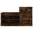 Schoenenkast 100x42x60 cm bewerkt hout gerookt eikenkleurig