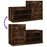 Schoenenkast 100x42x60 cm bewerkt hout gerookt eikenkleurig