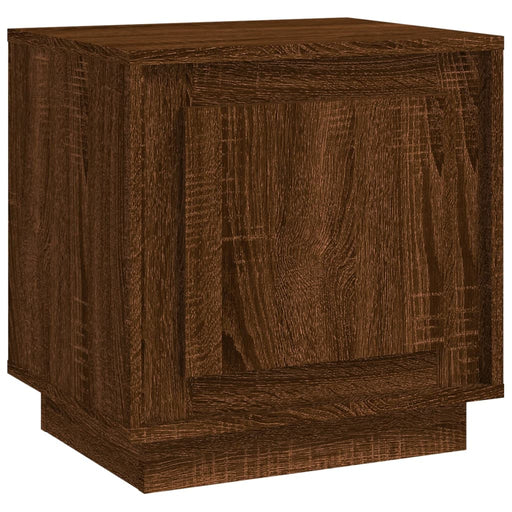 Nachtkastje 44x35x45 cm bewerkt hout bruineikenkleurig