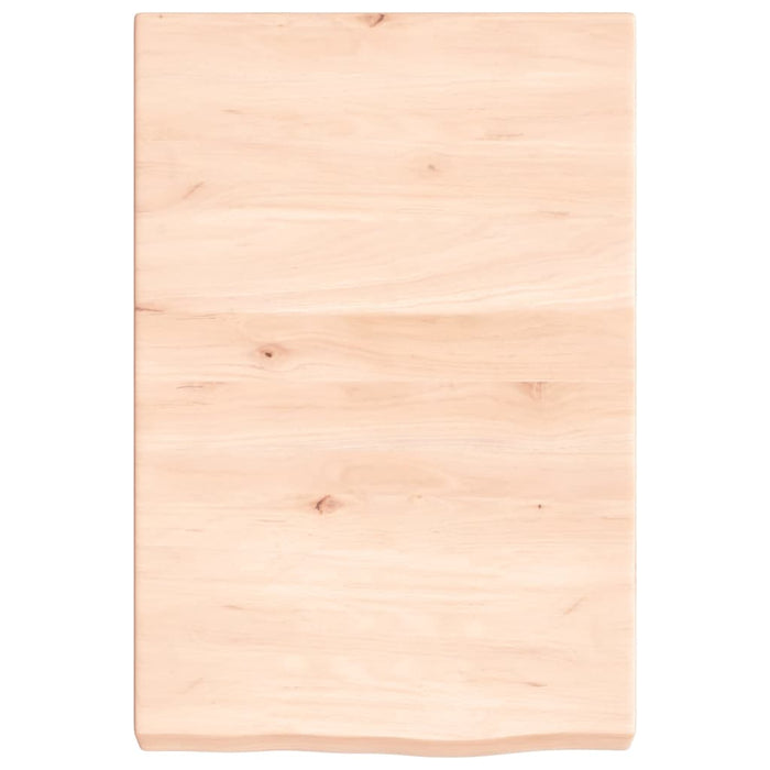 Wastafelblad 40x60x6 cm onbehandeld massief hout
