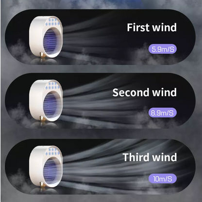 Accu Tafelventilator -- Air Cooler met Spray vernevelingsfunctie - Wit