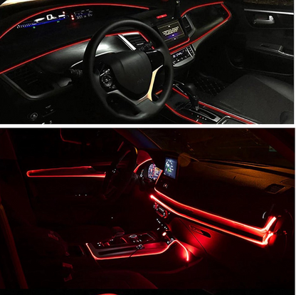 LED strip -- EL Wire -- 5 Meter -- Auto interieur verlichting -- Rood