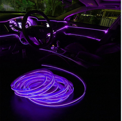 LED strip -- EL Wire -- 5 Meter -- Auto interieur verlichting -- Paars