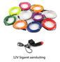 LED strip -- EL Wire -- 5 Meter -- Auto interieur verlichting -- ijs blauw