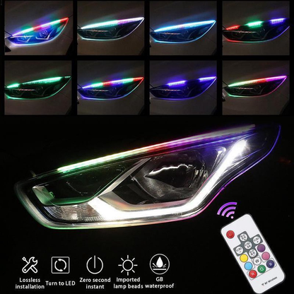 DRL LED Strip met afstandsbediening -- Auto dagrijverlichting met richtingaanwijzer -- 30cm