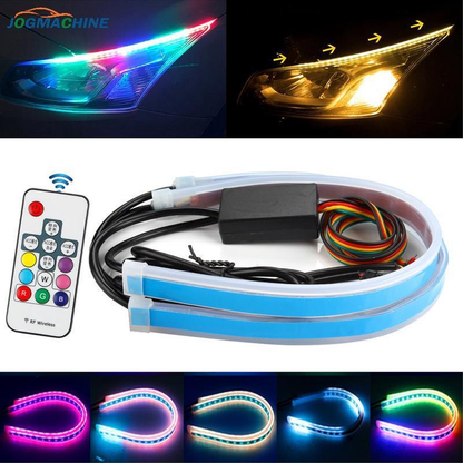 DRL LED Strip met afstandsbediening -- Auto dagrijverlichting met richtingaanwijzer -- 60cm