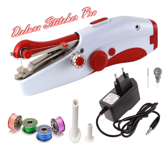 Deluxe Stitcher Pro - PREMIUM Handnaaimachine + Adapter en Accessoires