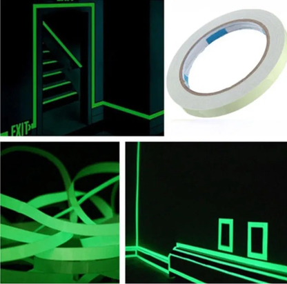 Lichtgevende Tape/Plakband - Groen - 1cm X 10 Meter - Glow in the Dark Tape - Markering - Veiligheid