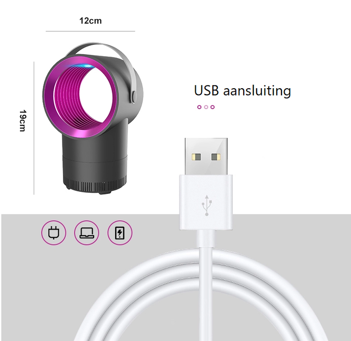 Muggenlamp -- Muggenvanger -- Insectenlamp -- MosquitoKiller -- AntiInsect -- Zwart