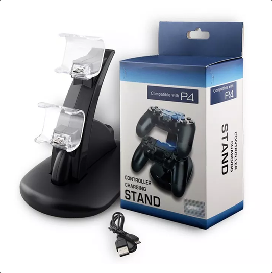 Oplaadstation voor Playstation 4 - Dual Docking Charger - Zwart