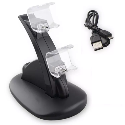 Oplaadstation voor Playstation 4 - Dual Docking Charger - Zwart