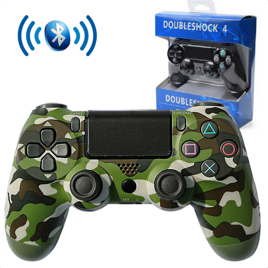 Draadloze Controller -- Camouflage Groen -- Voor Playstation & Pc/Laptop