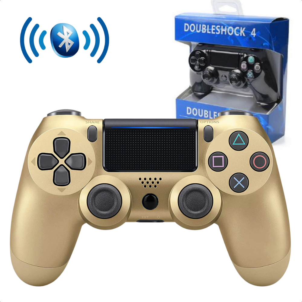 Draadloze Controller -- Goud -- Voor Playstation & Pc/Laptop