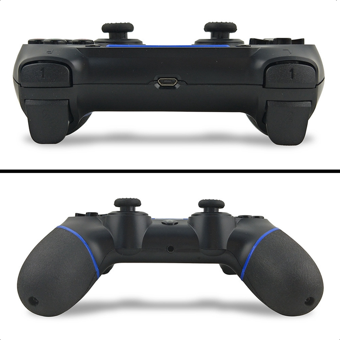 Draadloze Controller -- Zwart&Blauw -- Voor PlayStation & Pc/Laptop