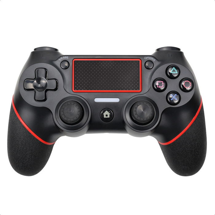 Draadloze Controller -- Zwart/Rood -- Voor PlayStation & Pc/Laptop