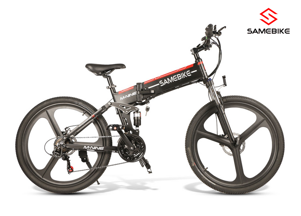 SAMEBIKE M-NINE™ -- 26 Inch -- 350W -- Zwart -- Urban Rims