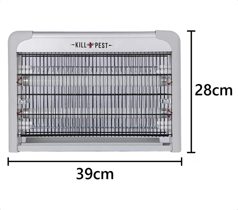 PREMIUM - 20W Insectenlamp -- (2x10W) -- Vliegenlamp -- Muggenlamp -- MosquitoKiller -- 39x28cm